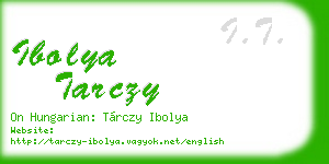 ibolya tarczy business card