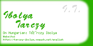 ibolya tarczy business card